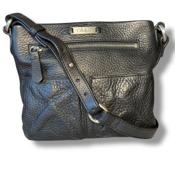 VTG Cole Haan Black Pebble Leather Elegant Crossbody Bag - Picture 13 of 14